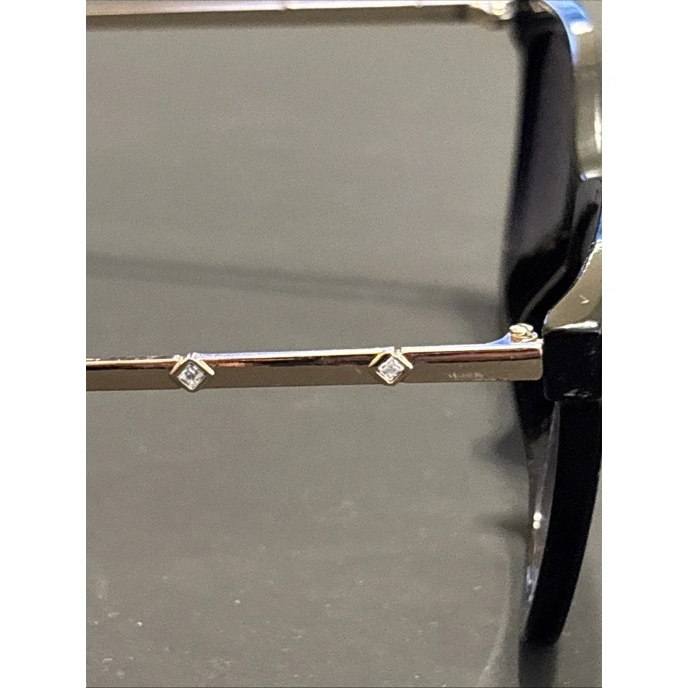 Women's Cat Eye Sunglasses Black Gold Metal Temples CAT 3 Shades